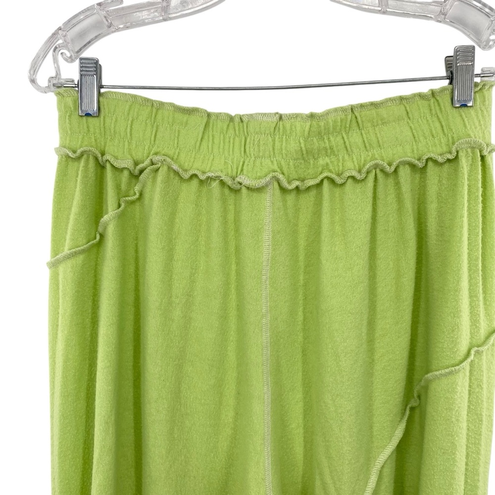 Out From Under Urban Outfitters Green Ballon Cinched Fuzzy Lounge Pants - Picture 8 of 9